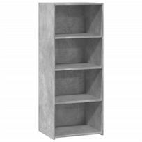 vidaXL Komoda, betono pilkos spalvos, 50x41x124cm, apdirbta mediena