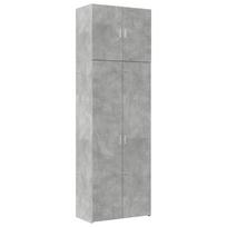 vidaXL Komoda, betono pilkos spalvos, 80x42,5x249cm, apdirbta mediena