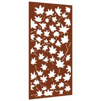 vidaXL Sodo sienos dekoracija, 105x55cm, corten plienas, klevo lapai