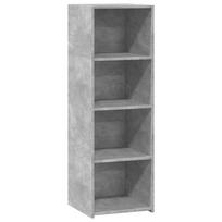 vidaXL Komoda, betono pilkos spalvos, 40x41x124cm, apdirbta mediena
