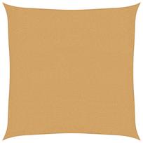 vidaXL Burė nuo saulės, smėlio, 3,6x3,6m, HDPE, 160g/m², kvadratinė