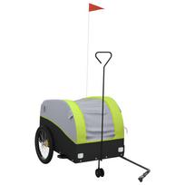 vidaXL Dviračio priekaba, juodos ir žalios spalvos, 45kg, geležis