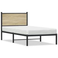vidaXL Lovos rėmas be čiužinio, sonoma ąžuolo, 75x190cm, metalas