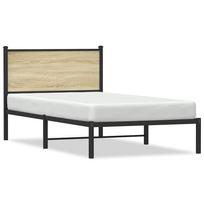 vidaXL Lovos rėmas be čiužinio, sonoma ąžuolo, 100x190cm, metalas