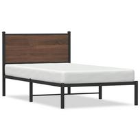 vidaXL Lovos rėmas be čiužinio, rudas ąžuolo, 100x190cm, metalas