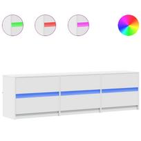 vidaXL Televizoriaus spintelė su LED, balta, 180x34x50cm, mediena