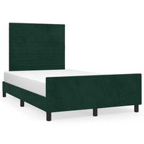 vidaXL Lovos rėmas be čiužiniu, tamsiai žalias, 120x190 cm, aksomas