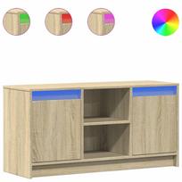 vidaXL Televizoriaus spintelė su LED, ąžuolo, 100x34x50cm, mediena