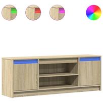 vidaXL Televizoriaus spintelė su LED, ąžuolo, 139,5x34x50cm, mediena