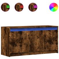 vidaXL Televizoriaus spintelė su LED, dūminė, 100x34x50cm, mediena