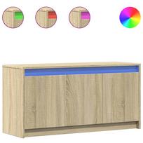 vidaXL Televizoriaus spintelė su LED, ąžuolo, 100x34x50cm, mediena