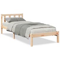 vidaXL Lovos rėmas be čiužinio, 90x210cm, pušies masyvas, itin ilgas