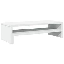 vidaXL Monitoriaus stovas, baltas, 54x22x15cm, apdirbta mediena