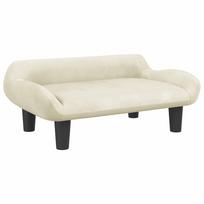 vidaXL Vaikiška sofa, kreminės spalvos, 70x40x24cm, aksomas