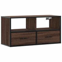 vidaXL Televizoriaus spintelė, ruda, 80x31x39,5cm, mediena/metalas