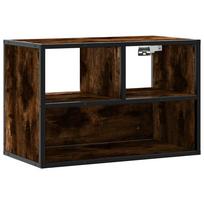 vidaXL Televizoriaus spintelė, dūminė, 60x31x39,5cm, mediena/metalas