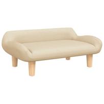 vidaXL Vaikiška sofa, kreminės spalvos, 70x40x24cm, audinys