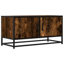 vidaXL Televizoriaus spintelė, dūminė, 80x34,5x40cm, mediena/metalas