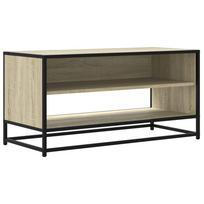 vidaXL Televizoriaus spintelė, ąžuolo, 91x40x46cm, mediena ir metalas