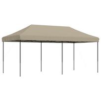 vidaXL Išskleidžiama proginė palapinė, taupe spalvos, 580x292x315cm