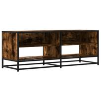 vidaXL Televizoriaus spintelė, dūminė, 120,5x40x46cm, mediena/metalas