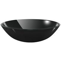 vidaXL Praustuvas iš grūdinto stiklo, 42 cm, juodas