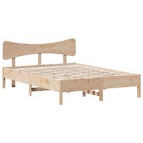 vidaXL Lovos rėmas be čiužinio, 120x200cm, pušies medienos masyvas