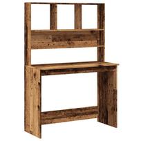 vidaXL Rašomasis stalas su lentynomis, medienos, 102x45x148cm, mediena
