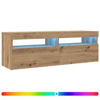 vidaXL Televizoriaus spintelė su LED, artisano, 120x35x40cm, mediena