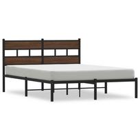 vidaXL Lovos rėmas su galvūgaliu/be čiužinio, ruda, 140x190cm
