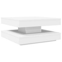 vidaXL Kavos staliukas, baltas, 70x70x34,5cm, 360 laipsnių pasukamas