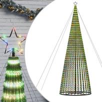 vidaXL LED Kalėdų eglutė 1544 LED Spalvingi 500 cm