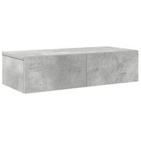 vidaXL Sieninė lentyna su stalčiais, betono pilka, 60x26,5x15cm
