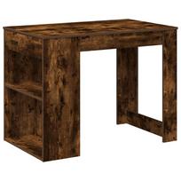 vidaXL Rašomasis stalas su stalčiumi/lentyna, dūminio, 102x62x77,5cm