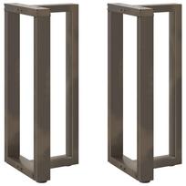 vidaXL Baro stalo kojos, T formos, 2 vnt., juodos, 50x35x(90-91) cm, plienas