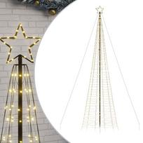 vidaXL LED Kalėdų eglutė su smaigaliais 1534 LED Šiltai balta 500 cm