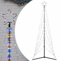 vidaXL LED Kalėdų eglutė 525 LED Spalvingi 302 cm