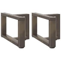 vidaXL Kavos staliuko kojelės, T formos, 2 vnt., juodos, 50x25x(30-31) cm, plienas
