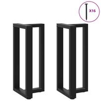vidaXL Baro stalo kojos, T formos, 2 vnt., juodos, 40x35x(90-91) cm, plienas
