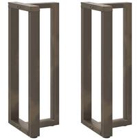 vidaXL Baro stalo kojos, T formos, 2 vnt., juodos, 50x35x(100-101) cm, plienas