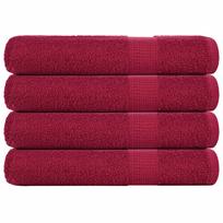 vidaXL Pirties rankšluosčiai, FROGN, 4 vnt., bordo spalvos, 80x200 cm, 360 g/m²