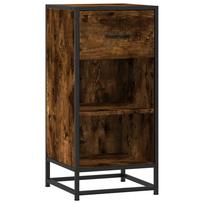 vidaXL Šoninė spintelė, dūminio ąžuolo, 35,5x35x76cm, mediena/metalas
