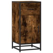vidaXL Šoninė spintelė, dūminio ąžuolo, 35,5x35x76cm, mediena/metalas