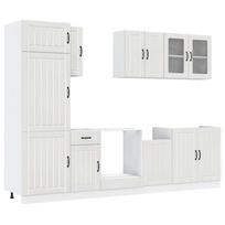 vidaXL Virtuvinių spintelių komplektas, 8 dalių, Lucca, balta