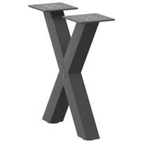 vidaXL Kavos staliuko kojelės, 2 vnt., antracito spalvos, 37x(30-31) cm, plienas