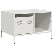 vidaXL kavos staliukas baltas 68,5x50x43,5 cm šaltai valcuotas plienas