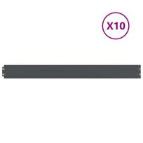 vidaXL vejos apvadai 10 vnt Antracitas šaltai valcuotas plienas