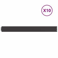 vidaXL vejos apvadai 10 vnt Juoda 10x103 cm Šaltai valcuotas plienas