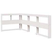 vidaXL knygų spinta L formos baltos 90 cm pušies medienos masyvas