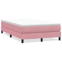 vidaXL Box Spring Lova be čiužinio Rožinė 120x220 cm aksomas